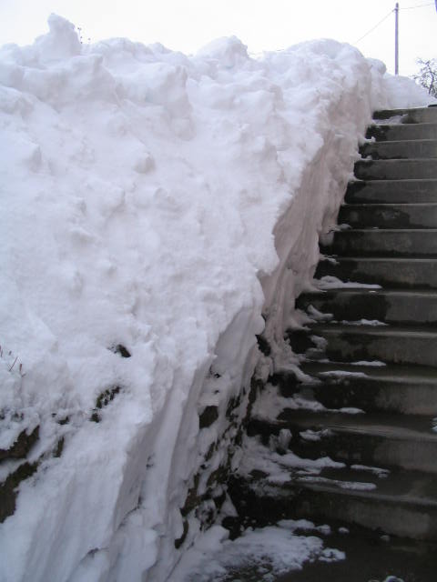 Patoisants et neige 2006 009 Pas toujours facile le déneigement des parties privées. Merci aux "aidants" !