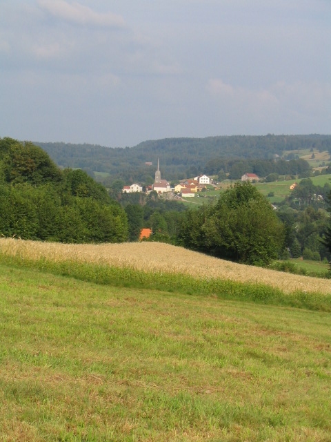 Vue du chemin des puits juillet 2004