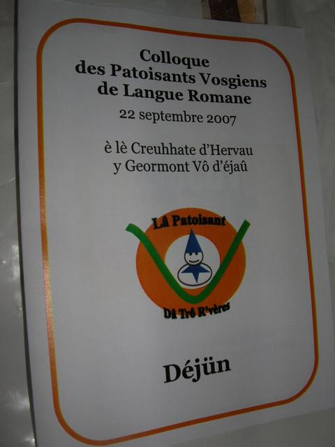 Collloque menu et petit lutin Sept 2007 001