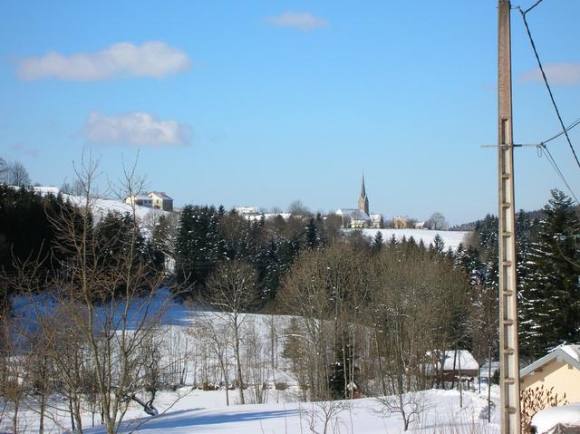 neige 28 fevrier 2005, vue sur le centre depuis le Chalet Tisserand