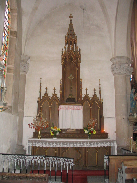 Eglise Girmont 12 09 2004 Autel de la Ste Vierge, aujourd'hui, du St Sacrement
